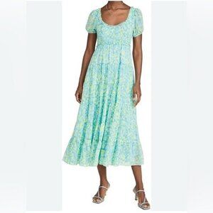LIKELY Floral Blue and Green Women's Dress SIZE 2 NEW